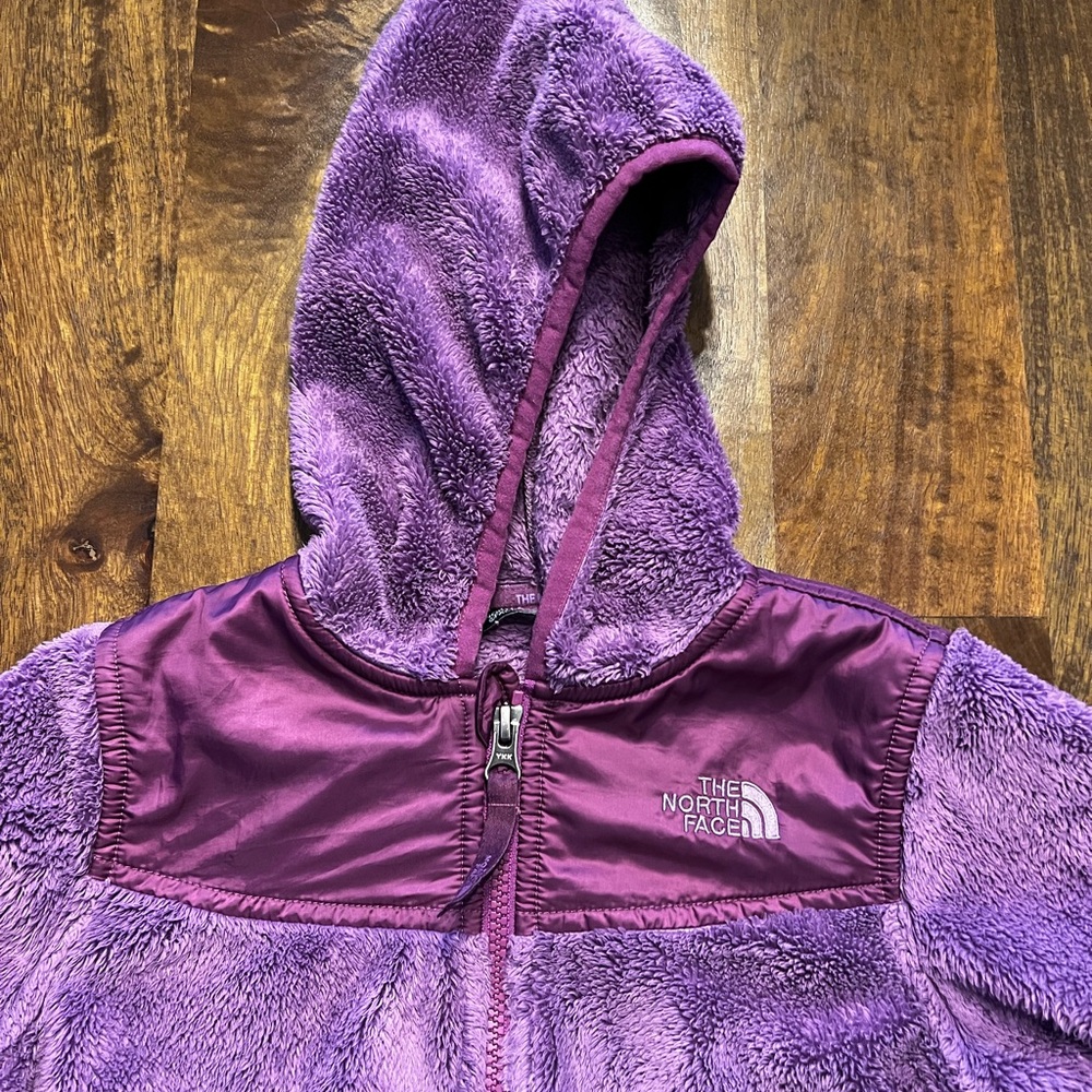 The North Face Kids Purple Fleece Hoodie 6t / 5t - Picture 9 of 9